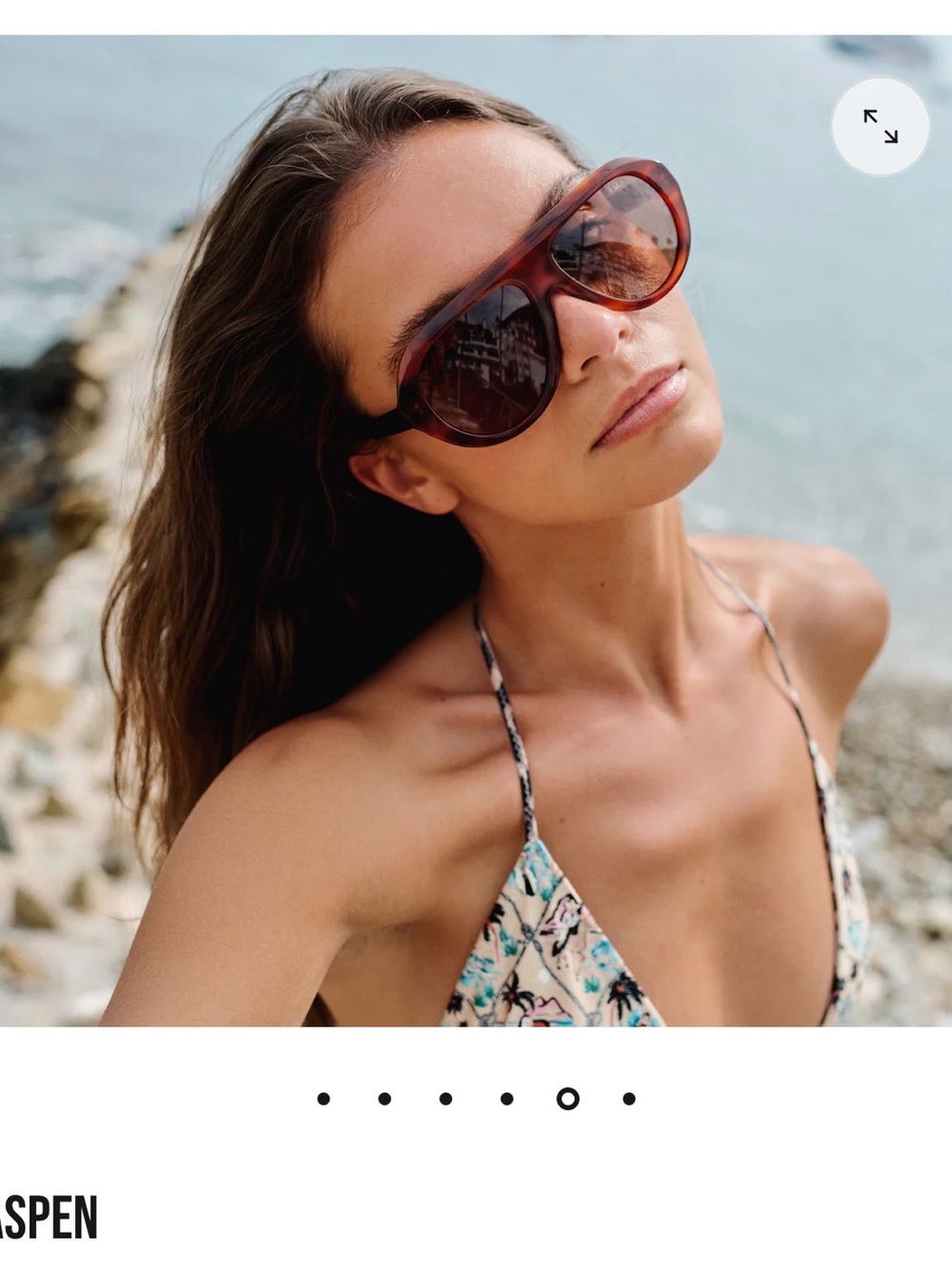 Tortoiseshell Shield Sunglasses - Brown Lenses - Picture 2 of 3